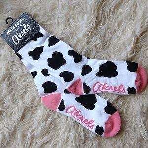Aksels Holstein Cow Print Youth Novelty Socks Farm Animal